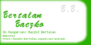 bertalan baczko business card
