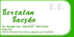 bertalan baczko business card